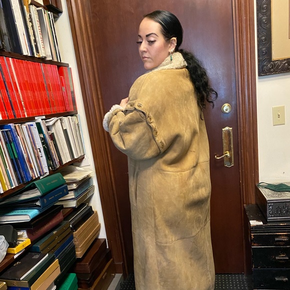 Fendi vintage coat leather & sheepskin medium - Picture 14 of 16